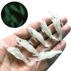 Conjunto de Iscas de Camarão Luminosas com Gancho Afiado