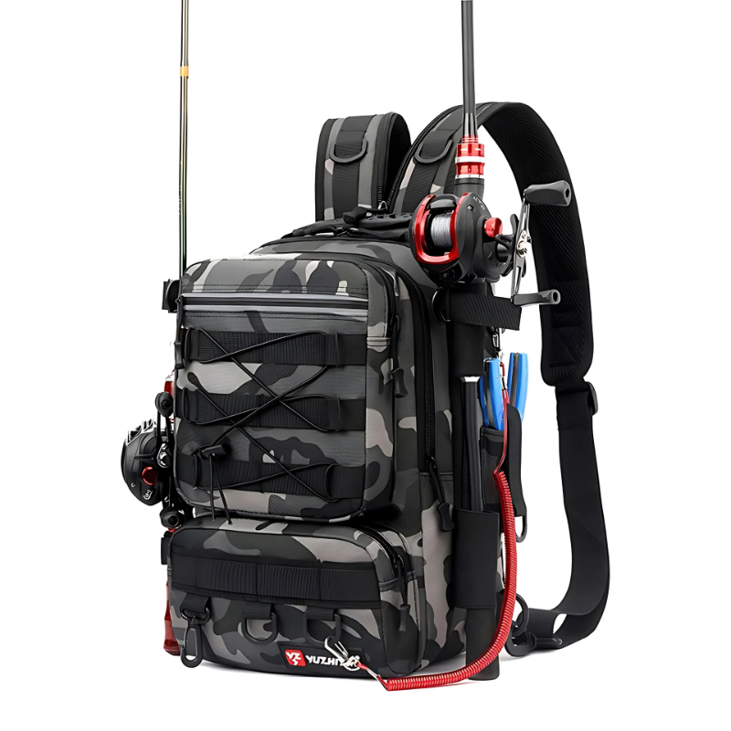 Bolsa de Pesca Camuflada Multi-Funcional com Grande Capacidade