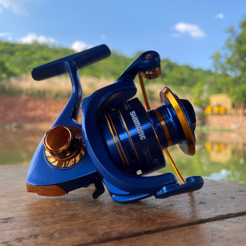 Molinete Shimano AzureSteel Drag de Até 10kg Com 13 Rolamento De Esferas Resistentes À Corrosão E Blindados + Óculos De Sol Polarizado Grátis