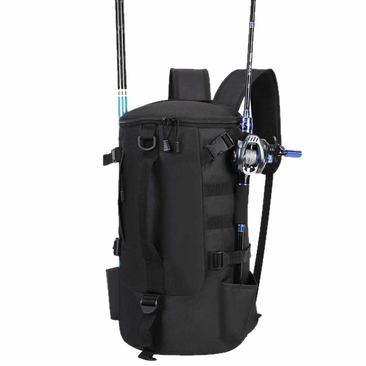 Mochila de Pesca Cilíndrica Grande Multifuncional – Alta Capacidade