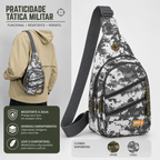 Mochila Pochete Masculino Tática Militar Camuflada