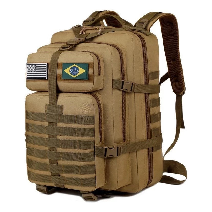 Mochila Tática Camping Militar 50 Litros Impermeável Reforçada
