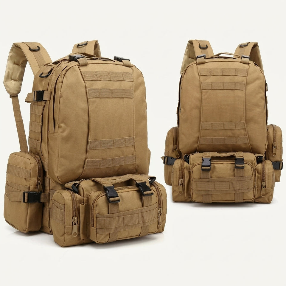Mochila Tática Robusta 55L Multiuso Modular Impermeável Oxford 900D