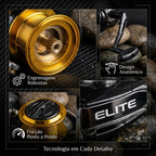 Molinete Marine Sports Elite Gold FD Com 3 Rolamentos E Drag De 8Kg Para Pesca