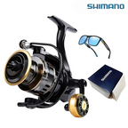 Molinete Shimano Drag de Até 15kg Com 19 Rolamentos Sistema de Rotação Super Suave + Óculos De Sol Polarizado Shimano Grátis