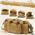 Bolsa Transversal Tática Militar Oxford 600D – Pochete de Ombro Shoulder Bag
