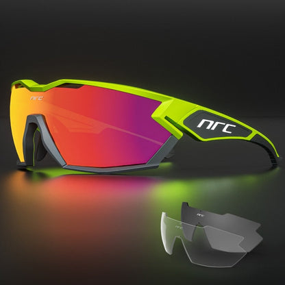 Cópia de Óculos de Ciclismo Italiano NRC TR90 com 3 lentes – Proteção UV400+
