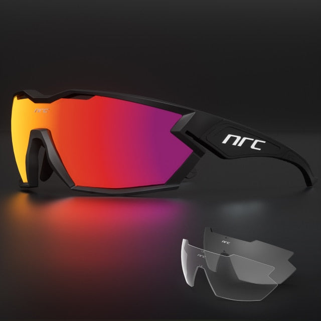 Cópia de Óculos de Ciclismo Italiano NRC TR90 com 3 lentes – Proteção UV400+