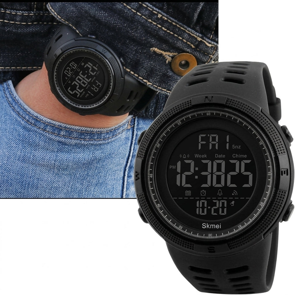 Relógio Militar Masculino Digital Skmei 1251 – À Prova D'água 5 ATM Esportivo
