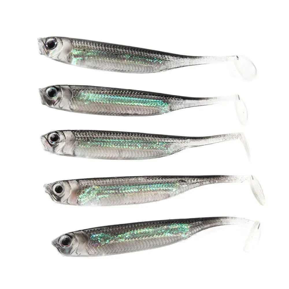 Isca Macia de Pesca com Lantejoulas Arco-Íris - 5 Peças