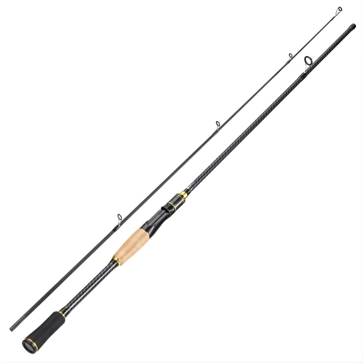 Vara De Pesca Profissional Fibra De Carbono 2 Seções