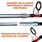 Vara De Pesca Profissional Para Pescaria Pesada 40-80lb - Maciça - 2 Partes Peixe Grande