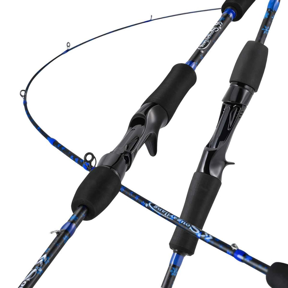 Vara De Pesca Profissional Kingpesque Em 2 Partes Fibra De Carbono Sólido 1.68m A 1.8m