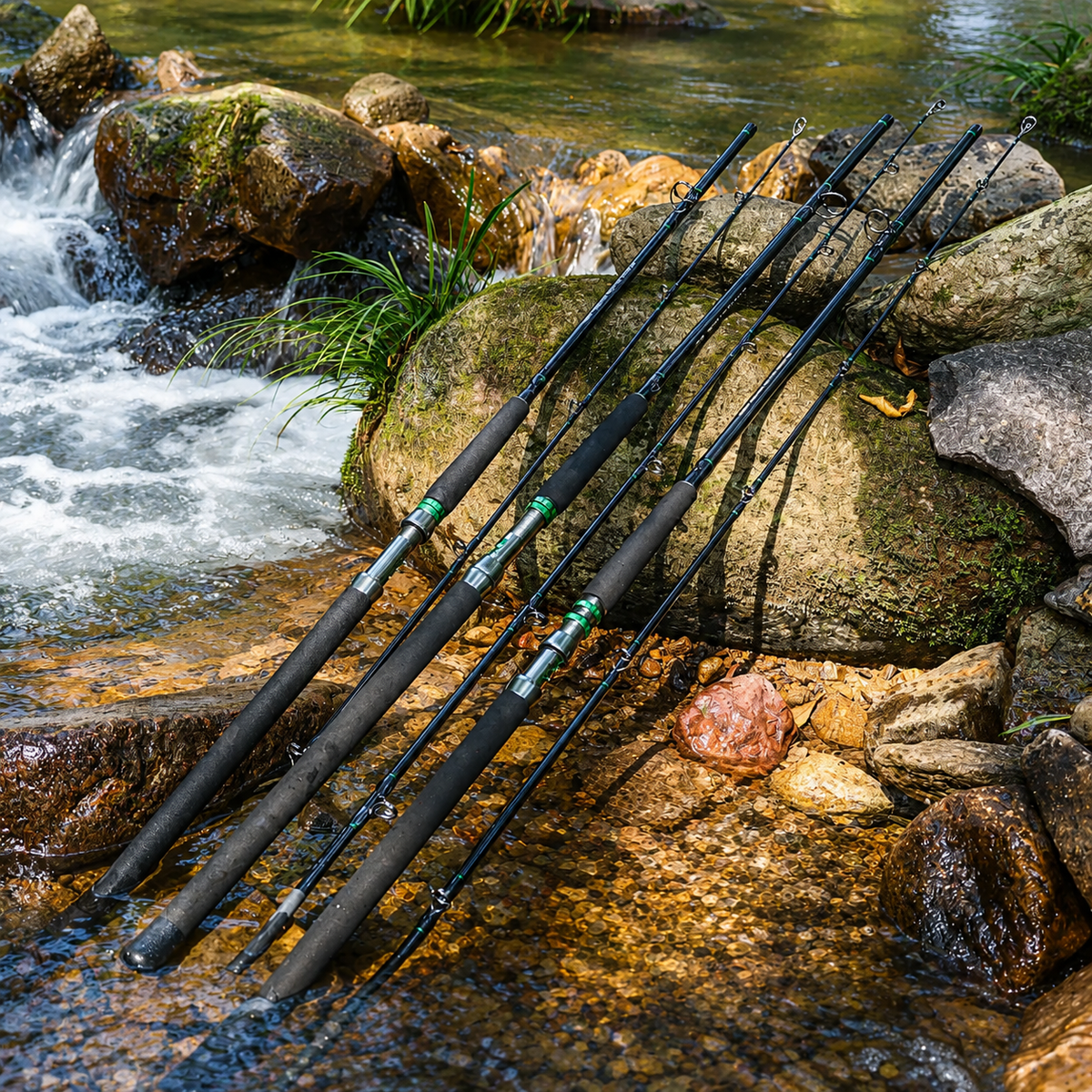 Vara de Pesca Sougayilang 2,18m em Carbono – 2 Partes Para Molinete E Carretilha