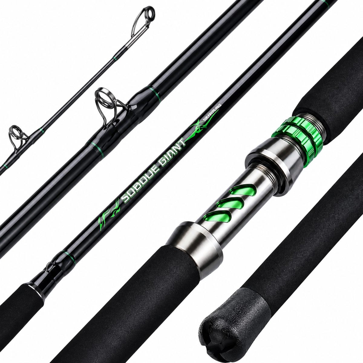 Vara de Pesca Sougayilang 2,18m em Carbono – 2 Partes Para Molinete E Carretilha