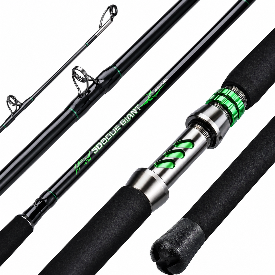 Vara de Pesca Sougayilang 2,18m em Carbono – 2 Partes Para Molinete E Carretilha