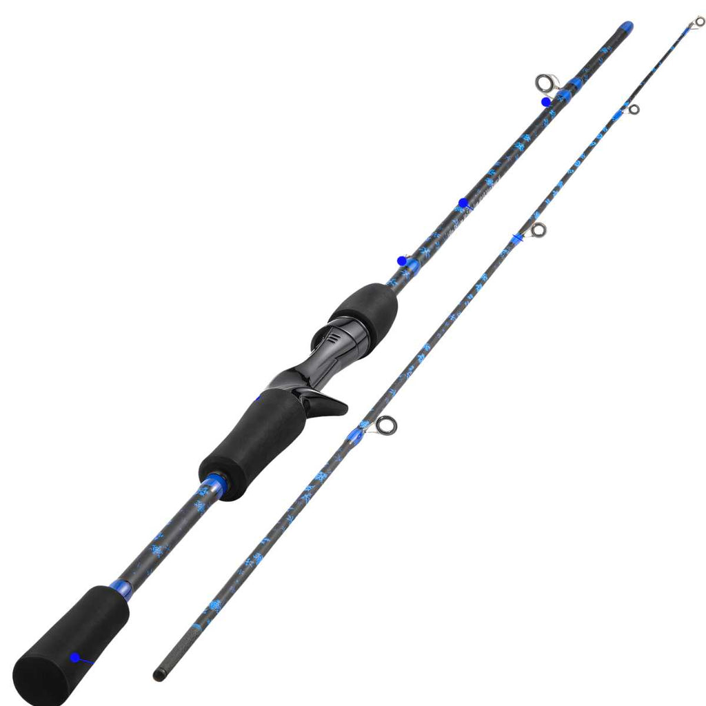 Vara De Pesca Profissional Kingpesque Em 2 Partes Fibra De Carbono Sólido 1.68m A 1.8m