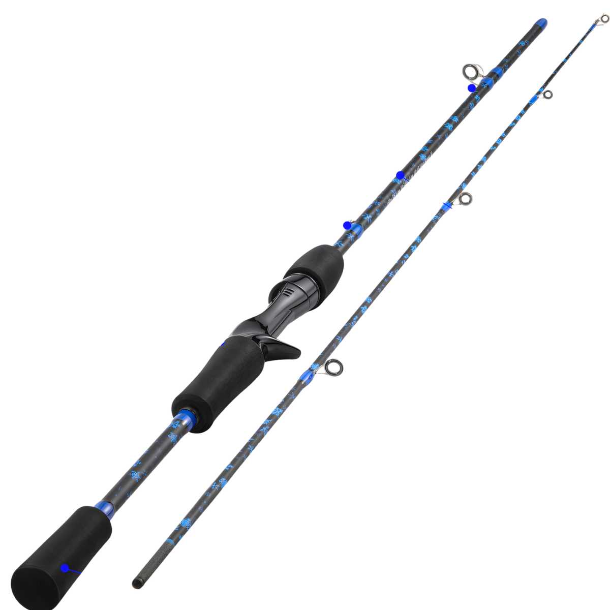 Vara De Pesca Profissional Kingpesque Em 2 Partes Fibra De Carbono Sólido 1.68m A 1.8m