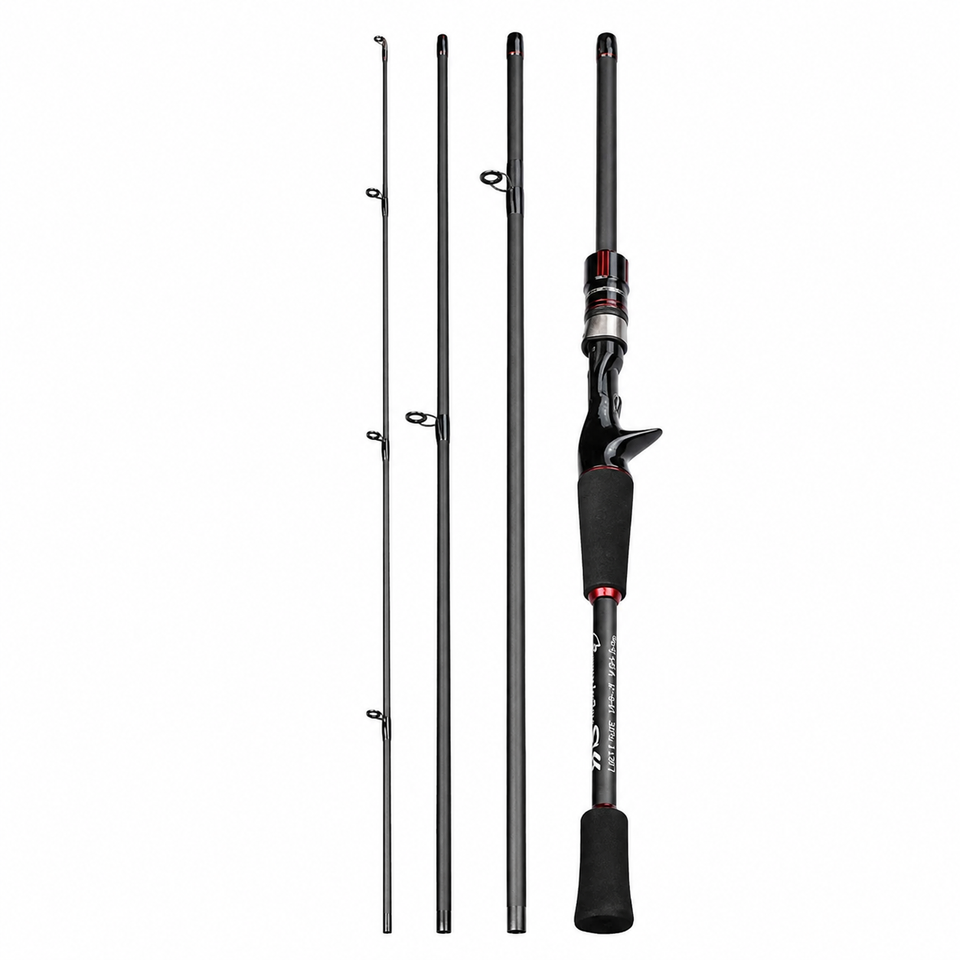 Vara De Pesca Carbono 4 Partes Para Molinete E Carretilha Sougayilang